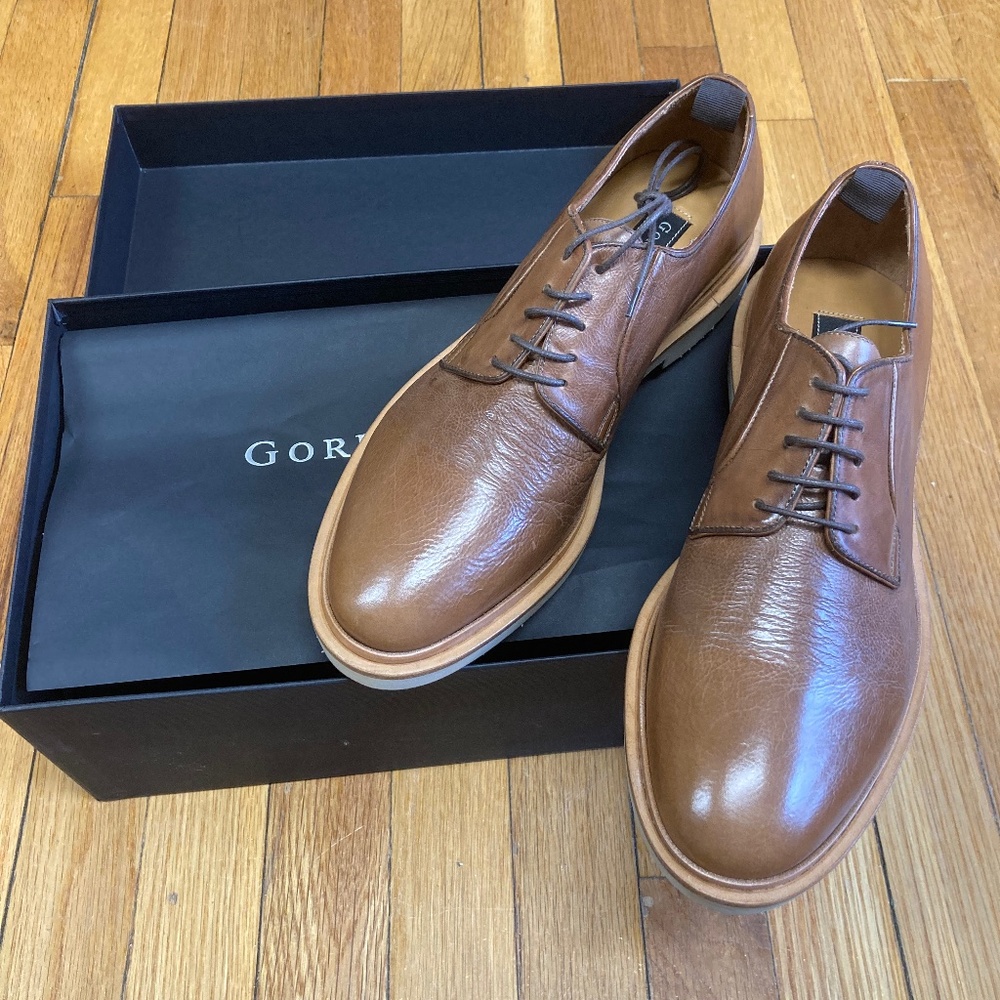 Made in Italy Gordon Rush brown leather oxfords